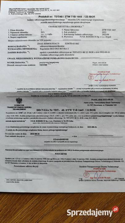 Butla LPG 2032 Zawiercie