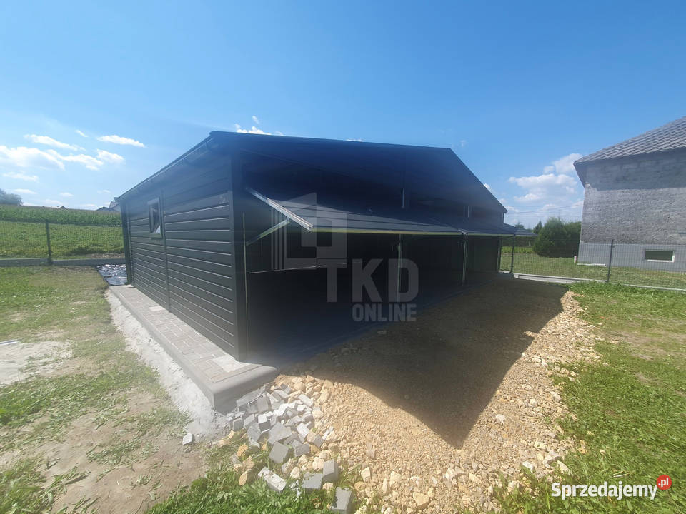 Garaż Blaszany 9x6 3x Brama 2x okno rynny TKD104 mazowieckie Ciechanów