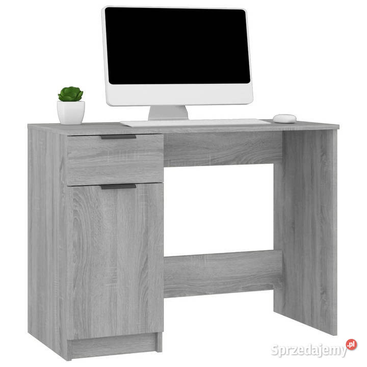 Biurko szary dąb sonoma 100x50x75 materiał Pozostałe Warszawa