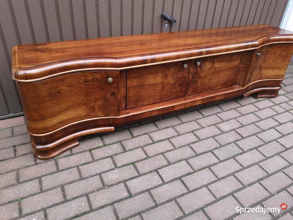 Komoda ARTDECO Orzech Unikatowa Niska RTV Stara Swarzędz