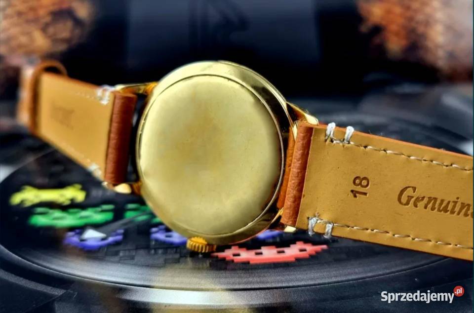 Złoty 18k Luksusowy Zegarek Omega Tresor Vintage