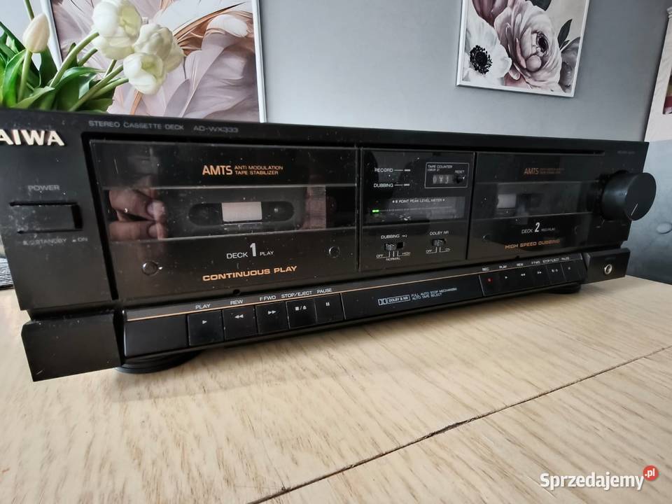 Magnetofon dwukasetowy deck AIWA ADWX333Z made śląskie Tychy