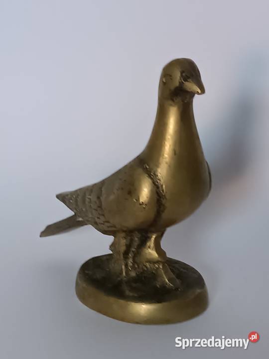 Mosiężna figurka gołębia dekoracyjna ozdoba Rzeszów sprzedam