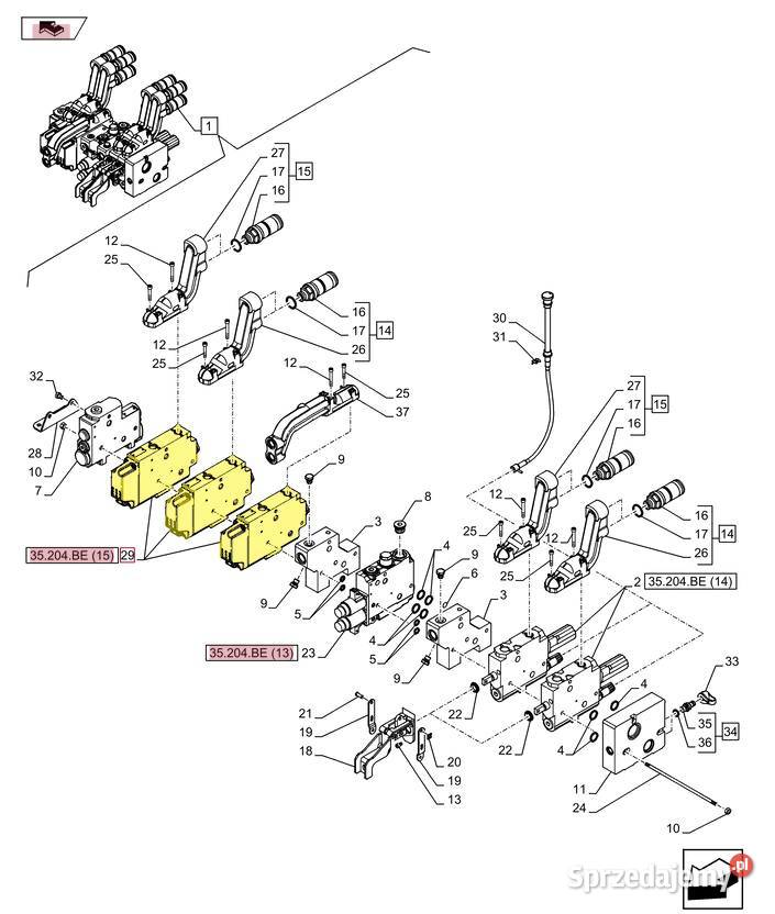 Sekcja zaworu hydraulicznego CNH NH Case Steyr nieuszkodzony sprzedam