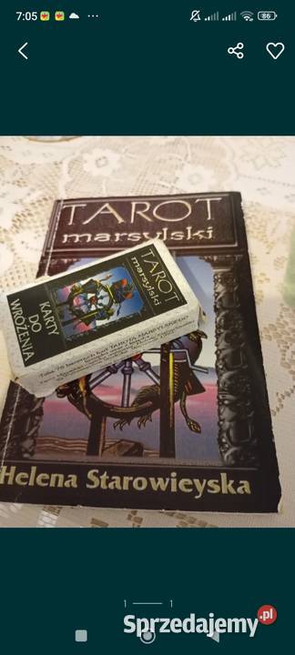 Karty z książką Tarot marsylski Helena Poznań