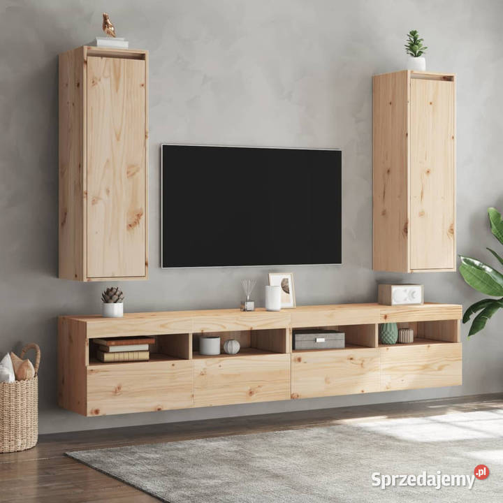 Szafki ścienne 2 30x30x100 lite drewno sosnowe mazowieckie Warszawa