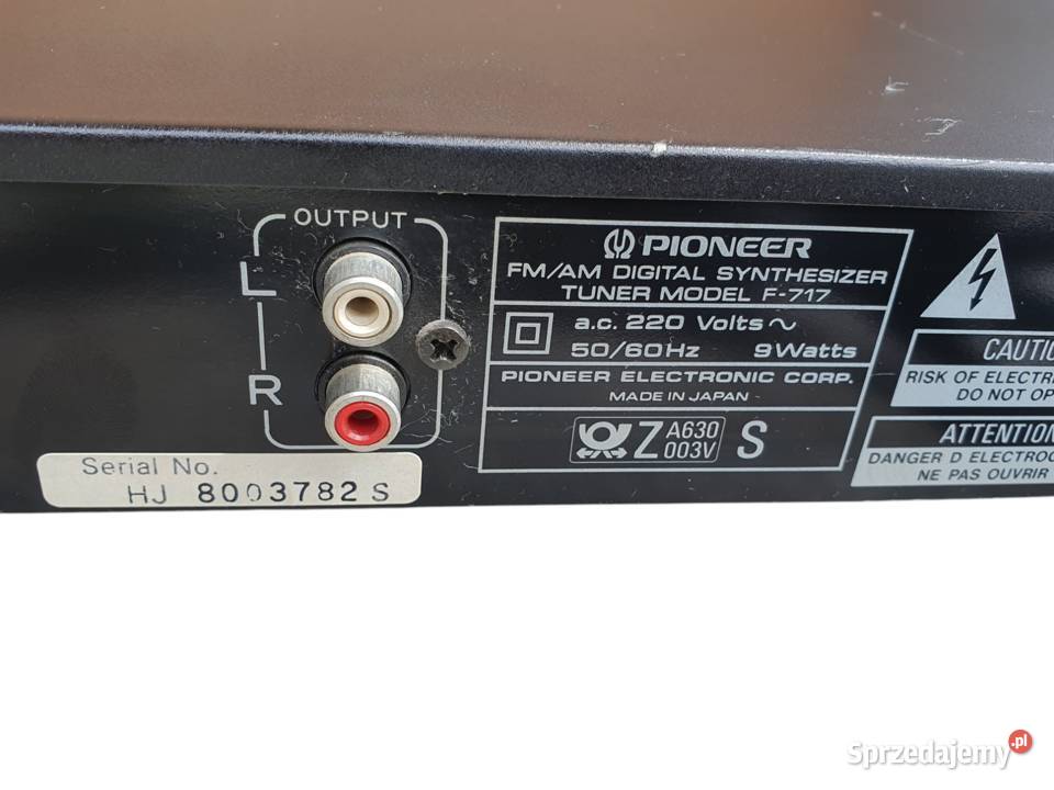 Stary tuner cyfrowy radio Pioneer F717 Made in Cieszyn sprzedam