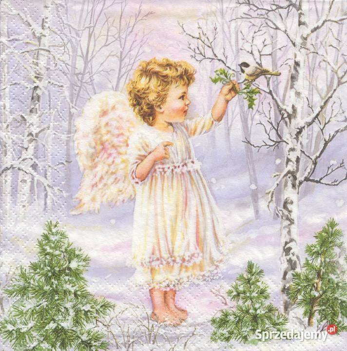 Decoupage serwetki Aniołki Anioł Boże Narodzenie Skarżysko-Kamienna