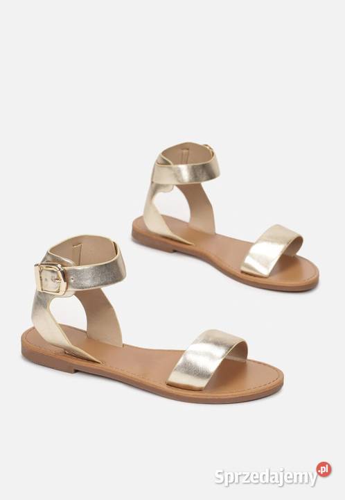 złote sandały Thronishis inna Sandały i klapki Olkusz