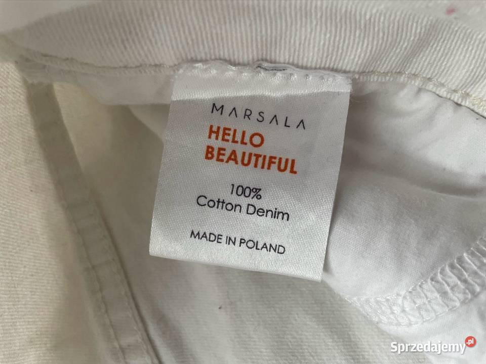 Białe spodnie jeansy 100cotton Rzeszów