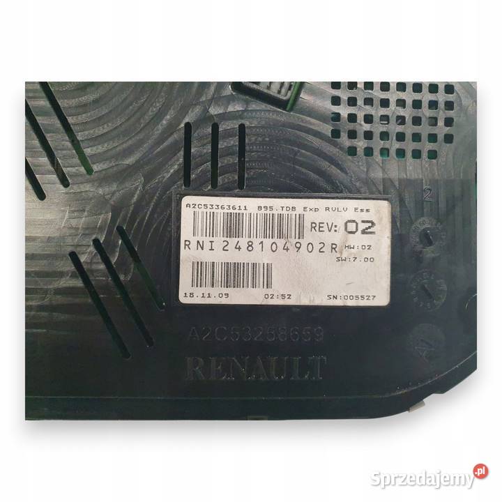 LICZNIK ZEGARY 248104902R Renault Megane III 16 Chełm