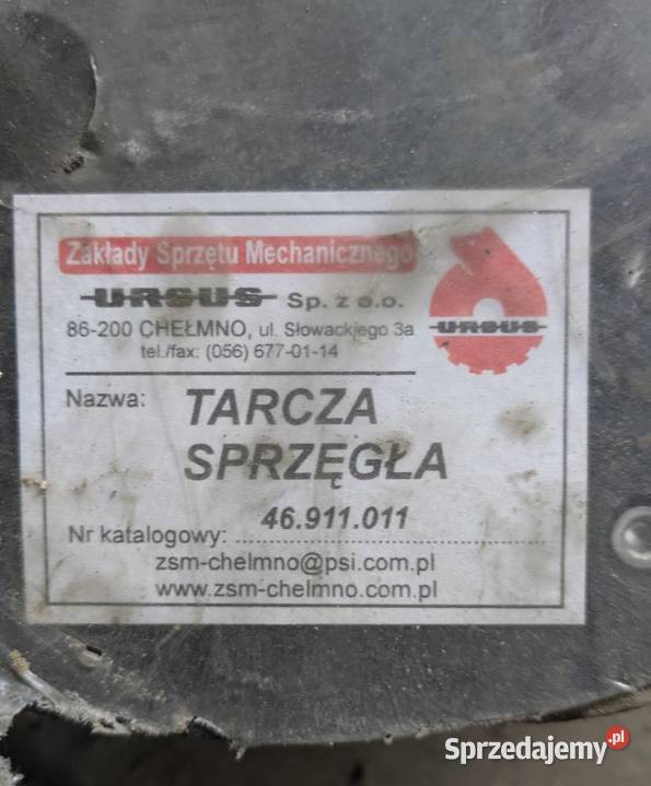 Tarcza Sprzęgła do Ursus C360 3p kat 46911011 Chodów sprzedam