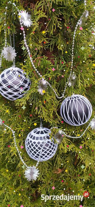 Bombki czarne szydełkowe sprzedam