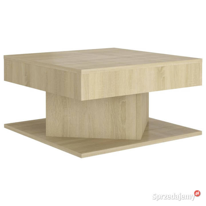 Stolik kawowy dąb sonoma 57x57x30 materiał Warszawa
