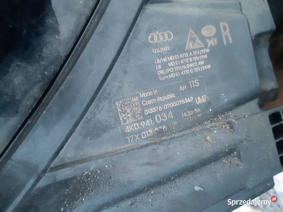 Lampa przednia prawa Audi A6 C8 Full Led dolnośląskie