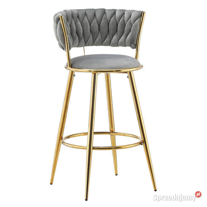 Hoker Tapicerowany RosaB 2 Szary Wysyłka 24H 45cm Tarchały Małe