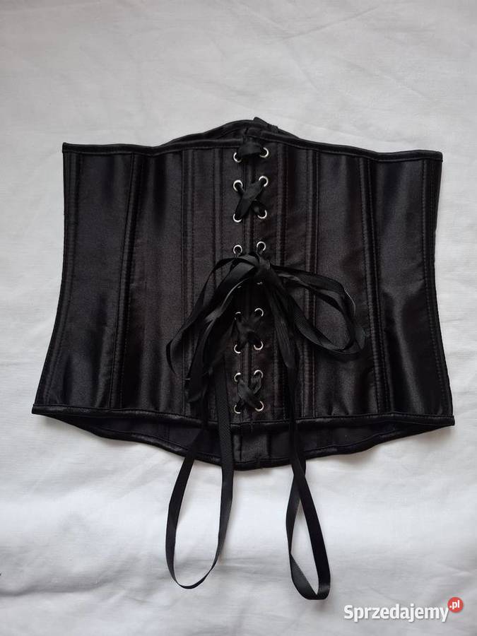 Czarny gorset nowy gładki wiązany z tyłu Kraków