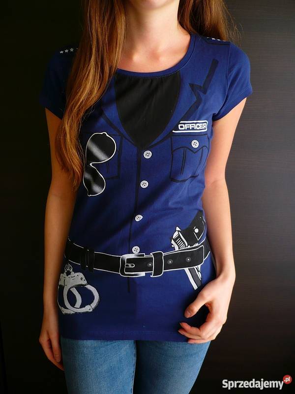 koszulka tshirt policjantka policjant kostium Topy i koszulki Inowrocław