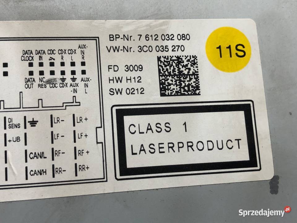RADIO VW CC B7 3C0035270 1116 ODTWARZACZ