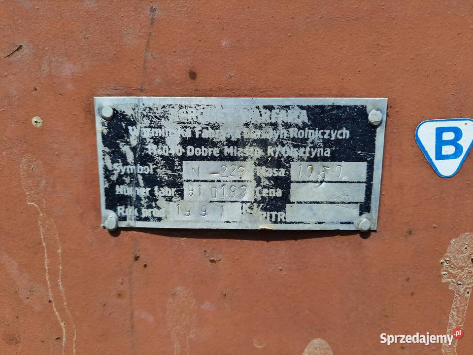 Rozrzutnik obornika jednoosiowy 25t Warfama Bucze