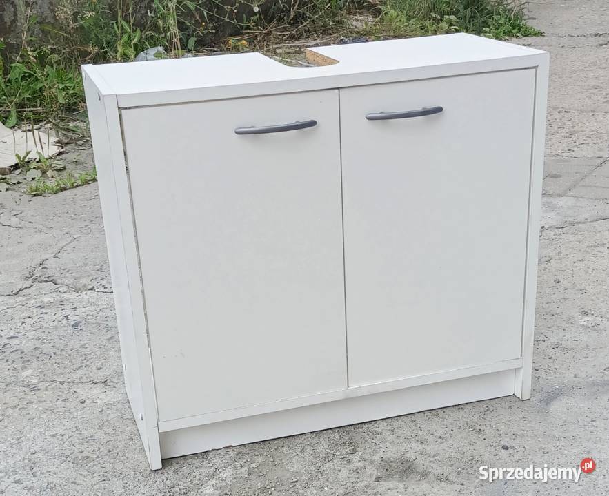Szafka łazienkowa stojąca biała 63x55x285