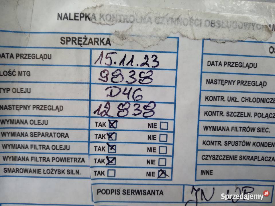 Kompresor śrubowy AIRPOL 55 kW 2019 Produkcja Chorzów sprzedam