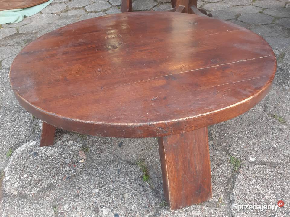 Stół ława holenderska z grubym blatem lite Ciechocinek