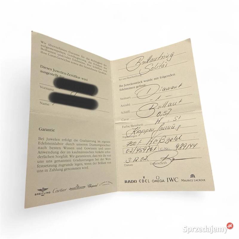 Elegancki Pierścionek Solitaire z Białego Złota Szczecin