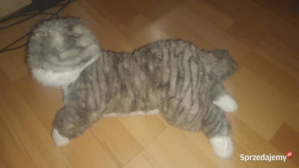 Maskotka pluszowy szary kot Książ Wielkopolski