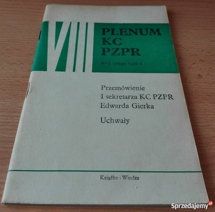 VIII Plenum KC PZPR 67 lutego 1971 przemówienie politologia, stos. międzynarodowe Gdańsk