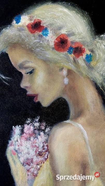 Kobieta Lato Piękny Obraz Olejny 50100 lubelskie Lublin sprzedam