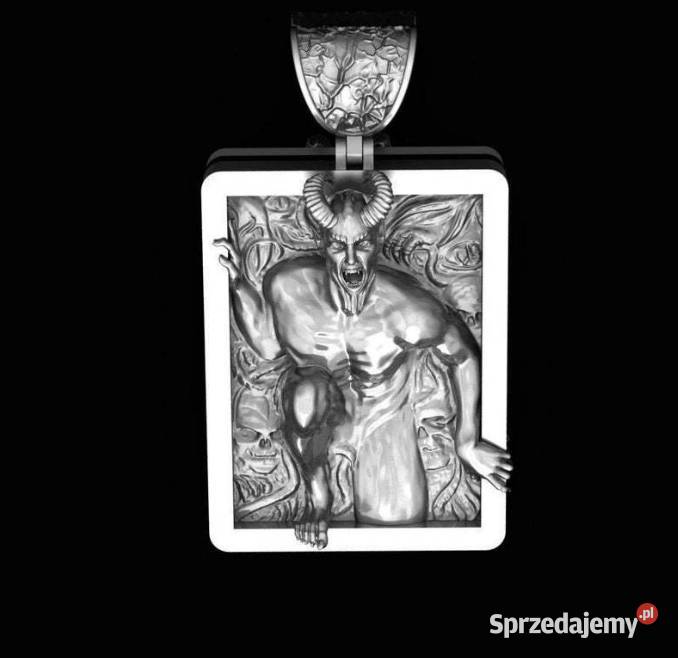 Naszyjnik zawieszka diabeł 23mm x 30mm x9 mm Warszawa