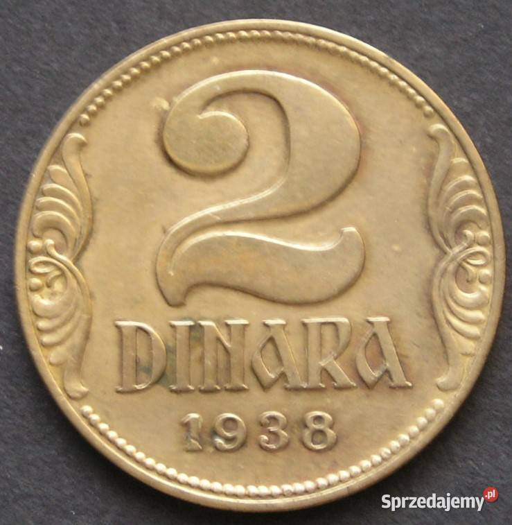JUGOSŁAWIA 2 DINARY 1938 STAN 2 Łódź sprzedam