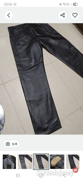 Czarne spodnie Bies 50 Skóra naturalna  małopolskie Kraków