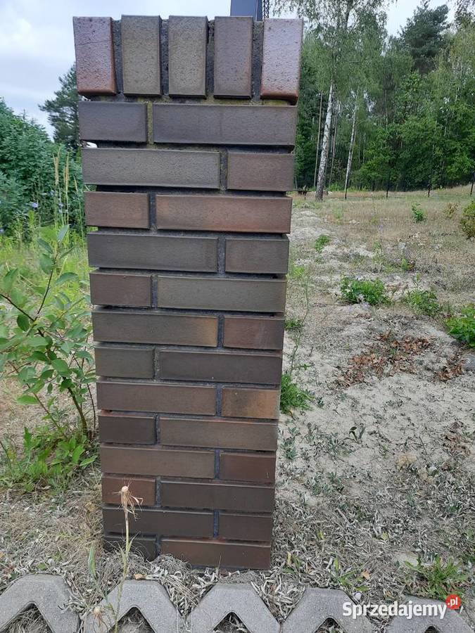 Słupki ogrodzeniowe z klinkieru Cegły, bloczki i pustaki łódzkie Żelechlinek