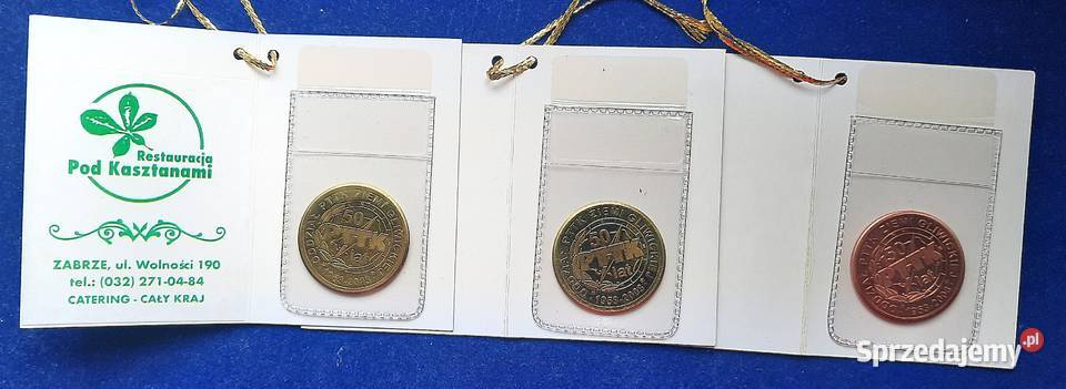 Pamiątkowe Żetony Medale PTTK 50 Lecie Gliwice