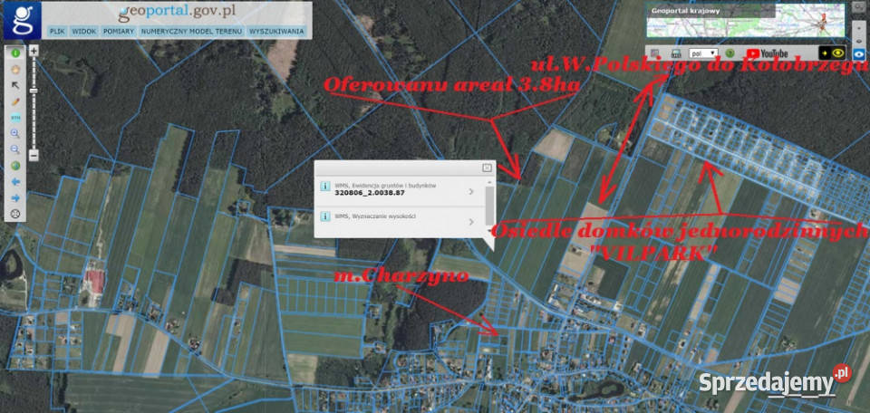 TANIO Działka inwestycyjnabudowlana Na sprzedaż zachodniopomorskie Charzyno