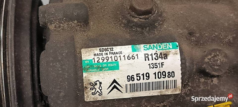 SPRĘŻARKA KLIMATYZACJI CITROEN C4 9651910980 Lipno