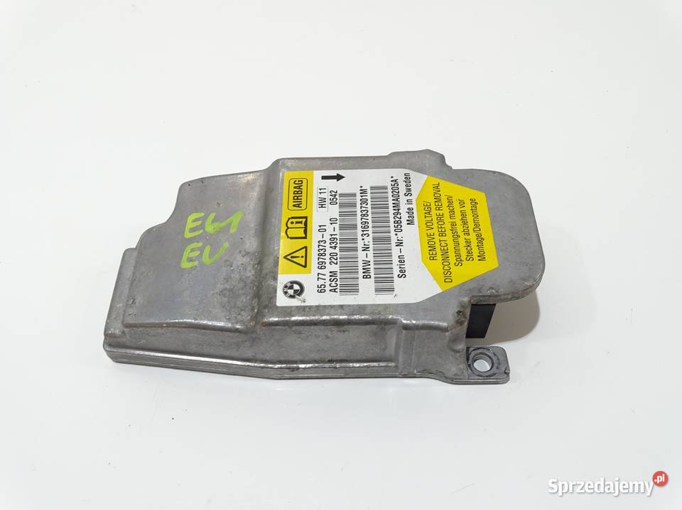 MODUŁ STEROWNIK SENSOR AIRBAG PODUSZEK BMW E60 Motoryzacja Strzyżewice