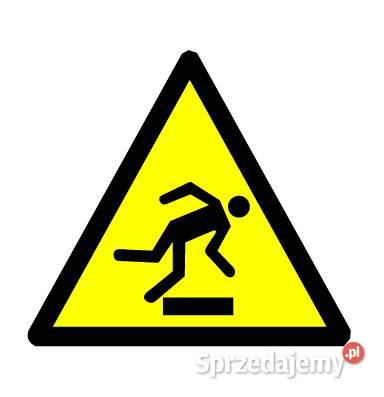 Naklejka BHP Niebezpieczeństwo potknięcia się Biuro Kamionna sprzedam