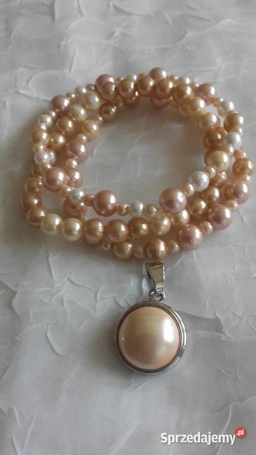 MEDALION OKAZAŁA PRZEWIESZKA Z PIĘKNĄ PERŁĄ wielkopolskie Piła