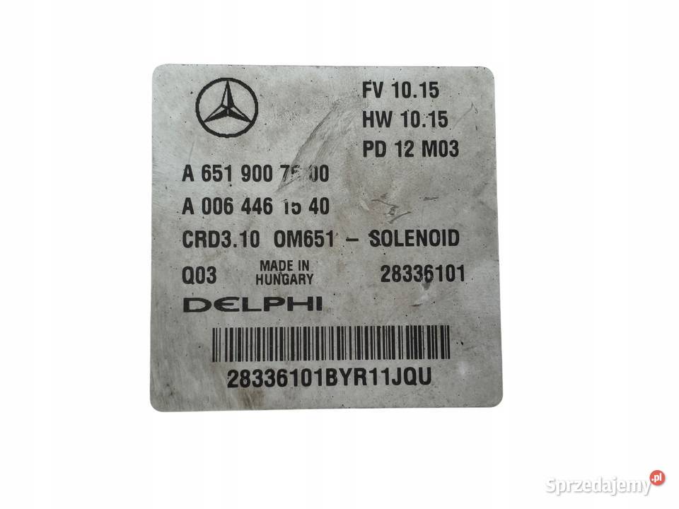 STEROWNIK SILNIKA Mercedes W204 22 CDI lubelskie Chełm