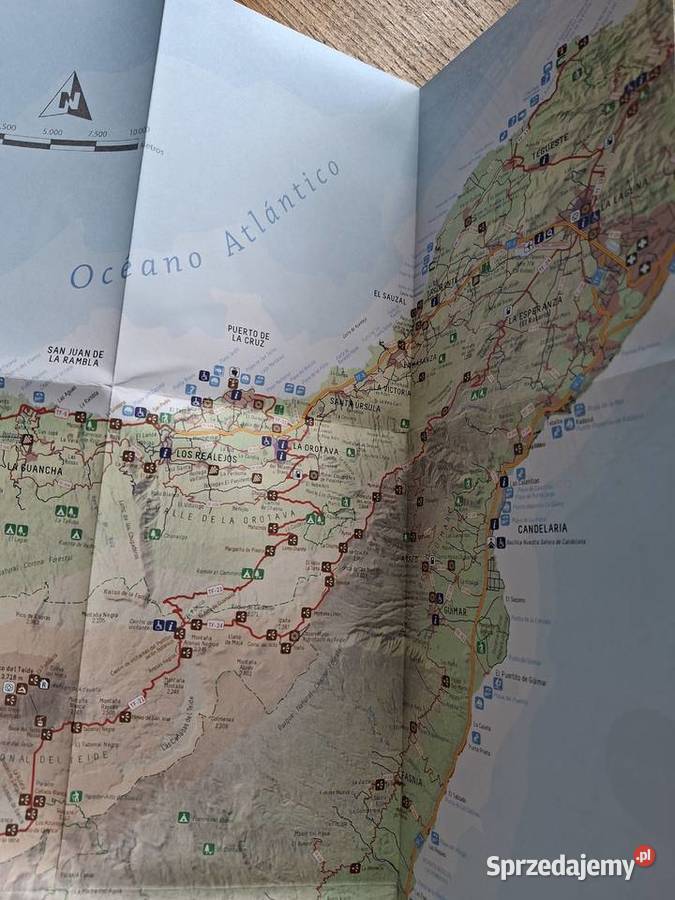Map of Teneryife Canary Islands miękka Kraków