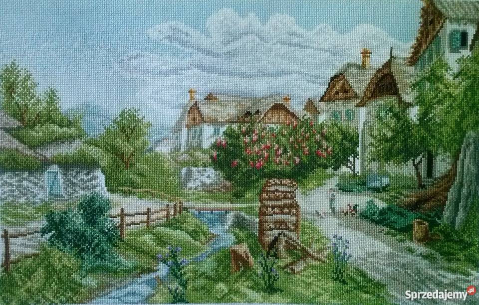 obraz PEJZAŻ haft krzyżykowy sprzedam