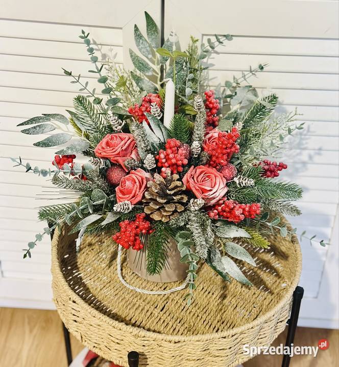 Stroik Boże Narodzenie Premium flower box piękny mazowieckie Przysucha