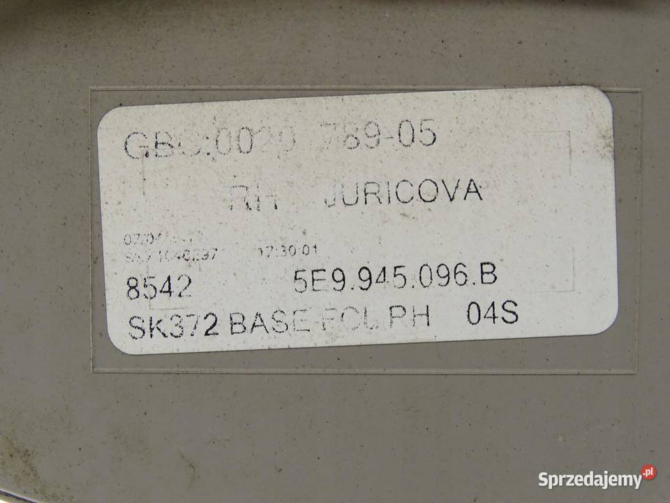 LAMPA PRAWY TYŁ PRAWA TYLNA SKODA OCTAVIA III osobowe
