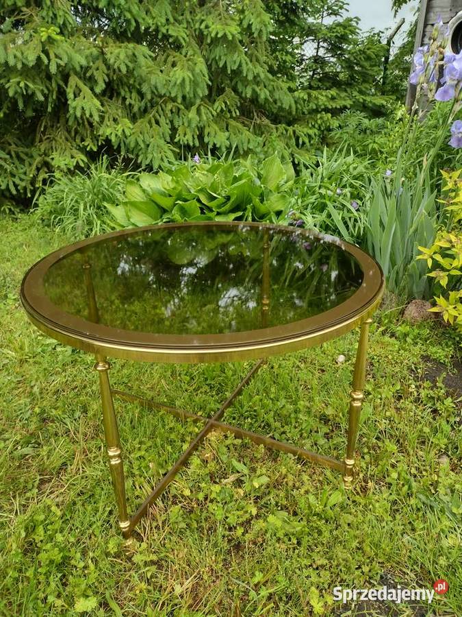 Mosiężny stolik kawowy Chojnice