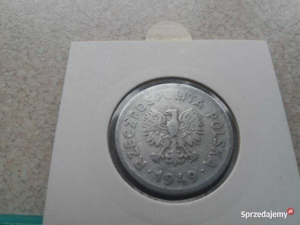 Moneta 1 bez znaku mennicy 1949 śląskie Będzin