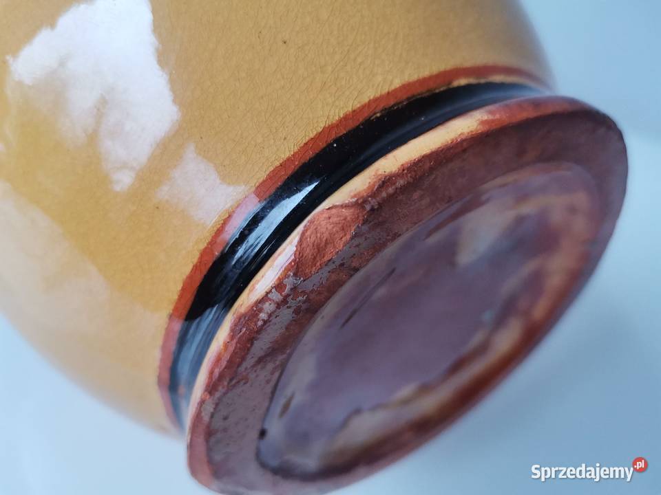 Stary gliniany wazon ceramika Spódzielnia Katowice