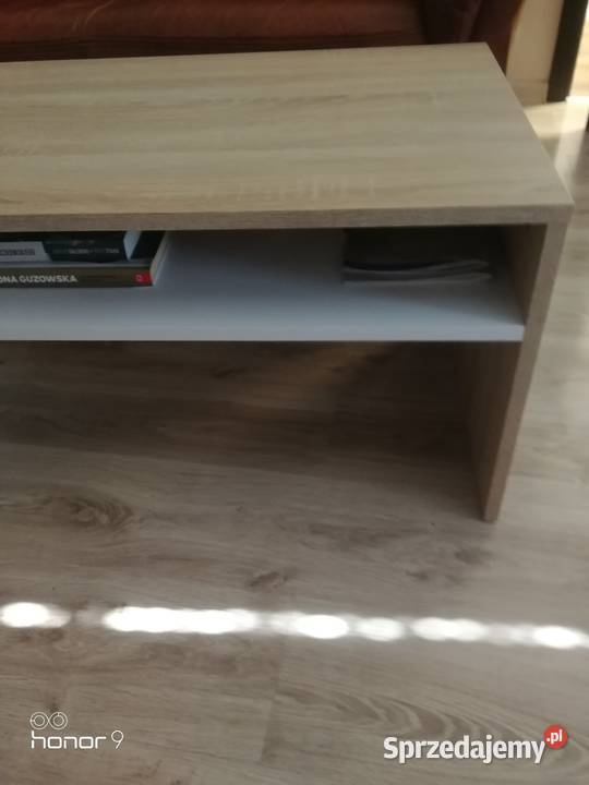 Stolik kawowy używany stan dąb Sonoma plus biały Koło